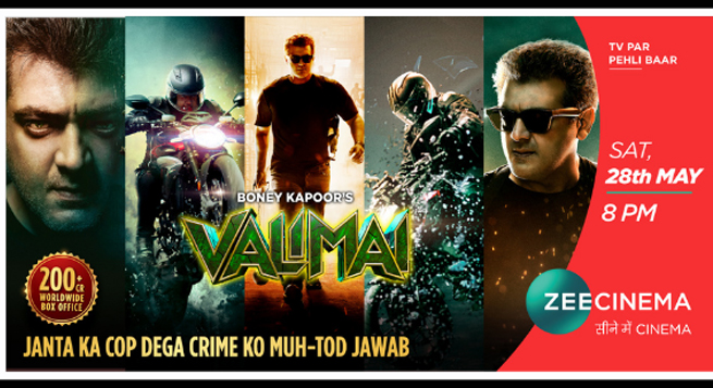 ‘Valimai’ world TV premiere on Zee Cinema
