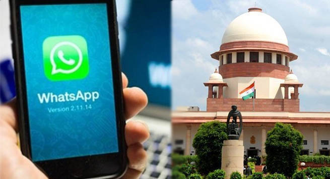 SC notice to govt. on WhatsApp privacy issue