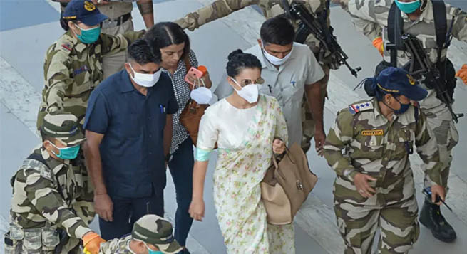 कंगना को दी कड़ी सुरक्षा