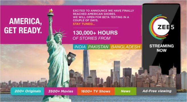 ZEE5 lands in US with beta version; full launch soon