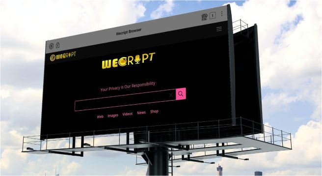 Wecript search engine launching secure messenger app