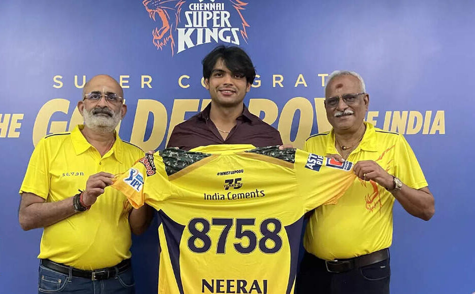 CSK felicitates Neeraj Chopra, presents him Rs. 1 cr.