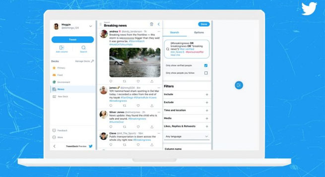 Twitter brings new updates to TwitterDeck features
