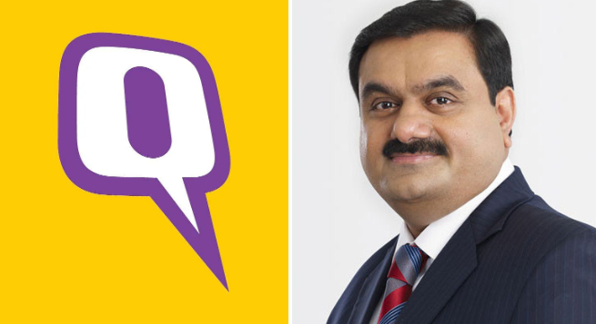India's Adani Group is taking a minority stake in local digital business news platform Quintillion, founded by Raghav Bahl, the companies said in a statement on Tuesday, marking billionaire Gautam Adani's first bet in the news industry.