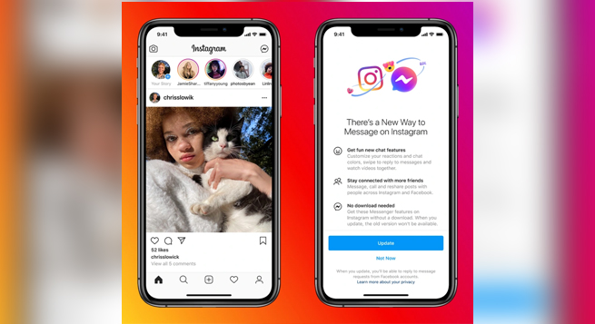 Instagram gets Messenger’s messaging features