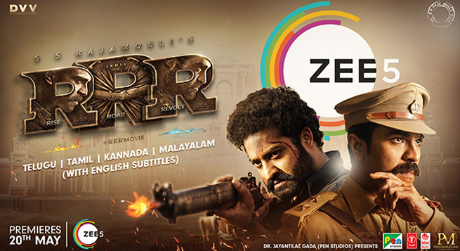 ZEE5 to premiere RRR in Tamil, Telugu, Kannada, Malayalam