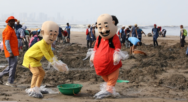 Nicktoons join UN Earth Cham Afroz Shah for beach cleanup