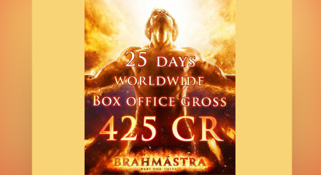 ‘Brahmastra Part One’ earns Rs. 425 crore worldwide