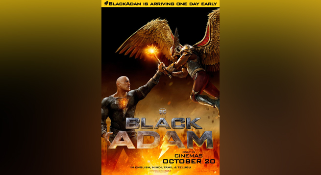 'Black Adam' to release a day early in Indian theatres