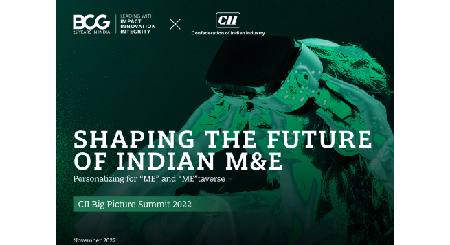 Indian M&E sector could touch $ 55-65 billion by 2030: BCG-CII report
