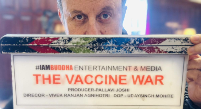 Anupam Kher starts shooting for 'The Vaccine War'