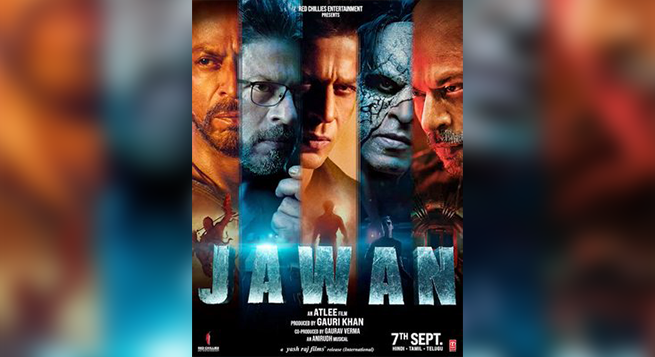 SRK unveils five ‘Jawan’ looks in a poster