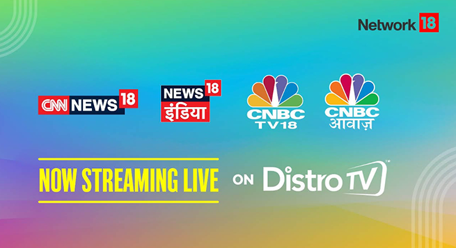 Network18 channels to stream free on DistroTV in India