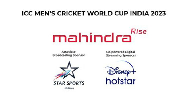 Mahindra to sponsor ICC Men's WC ’23 on Disney Star