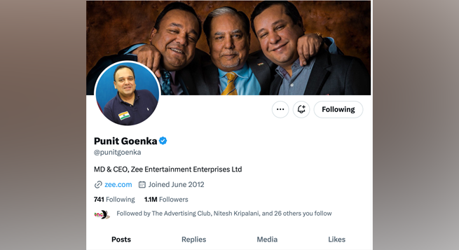 Tribunal lifts ban on Zee’s Punit Goenka to hold board positions