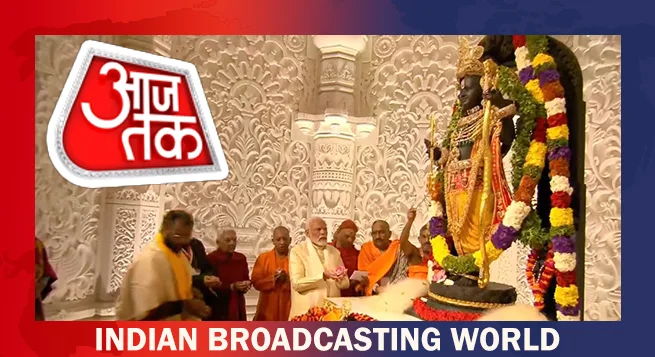 Aaj Tak breaks records with Ram Temple ceremony coverage