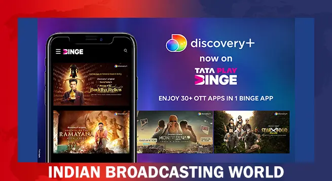 Tata Play Binge welcomes Discovery+; expands OTT dominance
