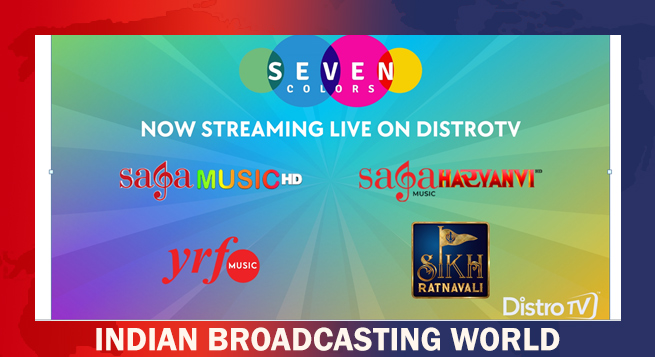 DistroTV Broadens Indian Content Portfolio with Seven Colors Broadcasting Pvt Ltd Channels