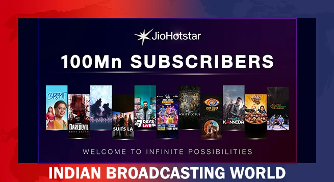 JioHotstar crosses 100mn subscribers