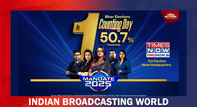 Times Now tops viewership during 2025 Bihar poll coverage