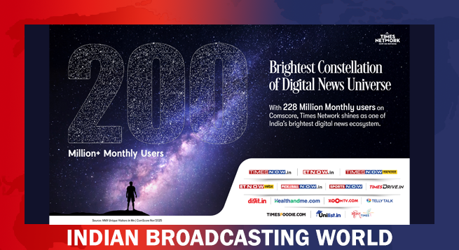 Times Network emerges India’s third largest digital news publisher